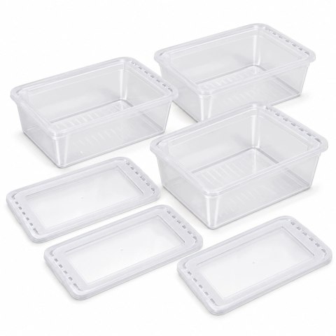 POJEMNIKI PUDEŁKA DO PRZECHOWYWANIA Z POKRYWKĄ 3 X 11 L ORGANIZER DO SZAFY
