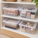 POJEMNIKI PUDEŁKA DO PRZECHOWYWANIA Z POKRYWKĄ 4 X 5,5 L ORGANIZER DO SZAFY