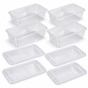 POJEMNIKI PUDEŁKA DO PRZECHOWYWANIA Z POKRYWKĄ 4 X 5,5 L ORGANIZER DO SZAFY