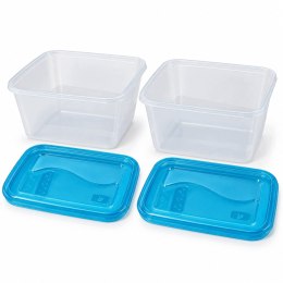 Pojemniki na żywność do przechowywania 2 x2 l z pokrywkami lunchbox
