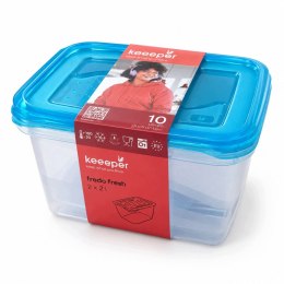 Pojemniki na żywność do przechowywania 2 x2 l z pokrywkami lunchbox