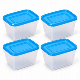 Pojemniki na żywność do przechowywania 4 x 0,75 l z pokrywkami lunchbox