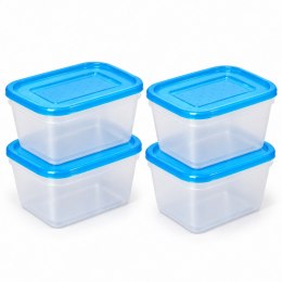 Pojemniki na żywność do przechowywania 4 x 0,75 l z pokrywkami lunchbox