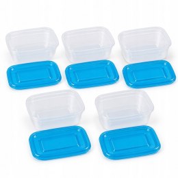 Pojemniki na żywność do przechowywania 5 x 0,5 l z pokrywkami lunchbox