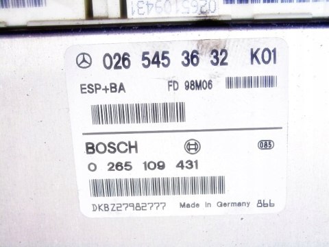 KOMPUTER STEROWNIK MERCEDES W168 A KLASA 1.6 KOMPUTER STEROWNIK MERCEDES W168 A KLASA 1.6