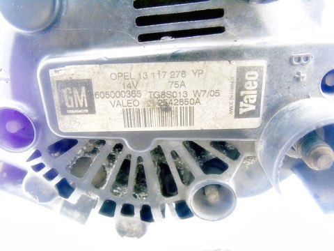 ALTERNATOR 75A 1.3 CDTI ASTRA CORSA AGILA COMBO ALTERNATOR 75A 1.3 CDTI ASTRA CORSA AGILA COMBO