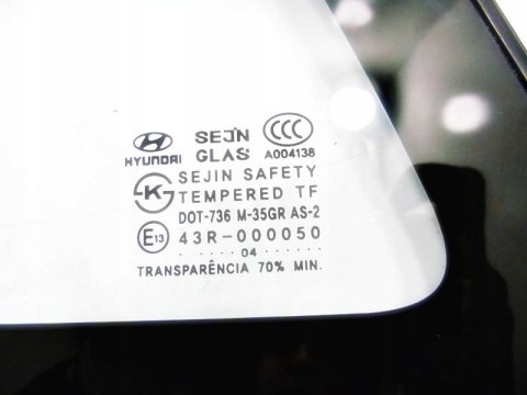 SZYBA KAROSERYJNA LEWY TYŁ HYUNDAI MATRIX 1.6 SZYBA KAROSERYJNA LEWY TYŁ HYUNDAI MATRIX 1.6