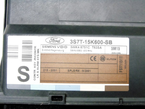 MODUŁ KOMFORTU 3S7T-15K600-SB FORD MONDEO MK3 MODUŁ KOMFORTU 3S7T-15K600-SB FORD MONDEO MK3