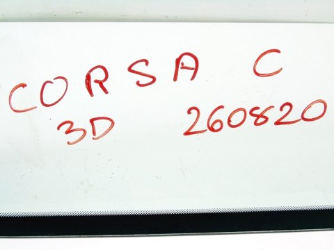 SZYBA KAROSERYJNA PRAWY TYŁ CORSA C 3D 3 DRZWIOWA SZYBA KAROSERYJNA PRAWY TYŁ CORSA C 3D 3 DRZWIOWA